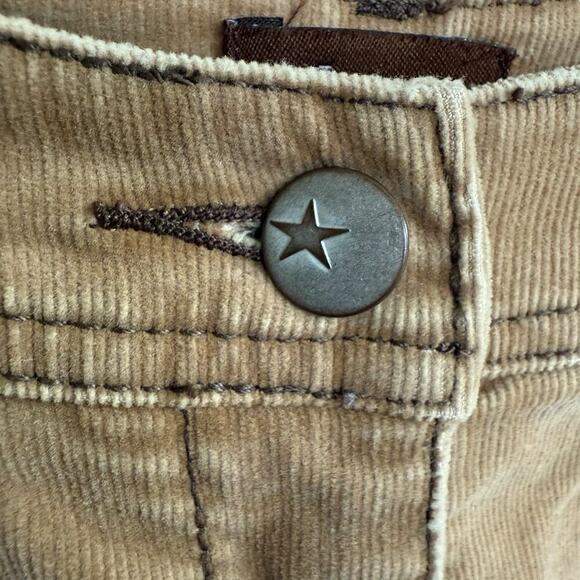 Anthropologie Louie Boho fringe skirt Tan corduroy flounce ruffle skirt 0 - Picture 2 of 7